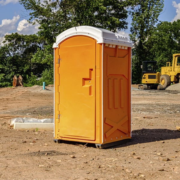 how often are the portable toilets cleaned and serviced during a rental period in Marlin